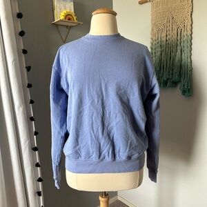 Sporty & Rich solid lilac purple crewneck sweatshirt size L NWOT